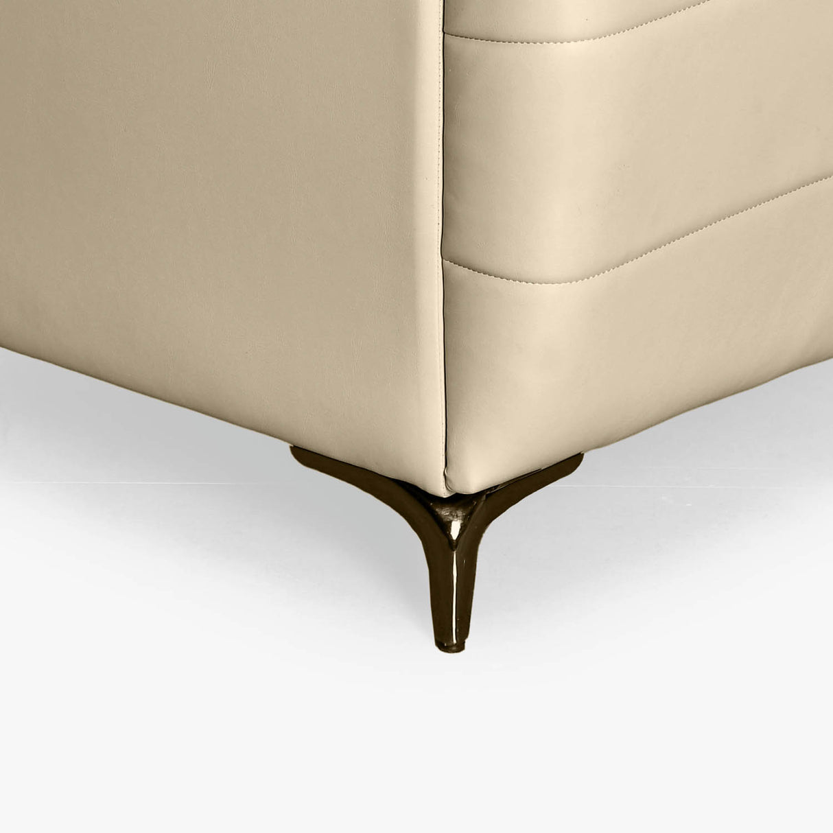 Infinia 1 Seater Leatherette Sofa- Beige