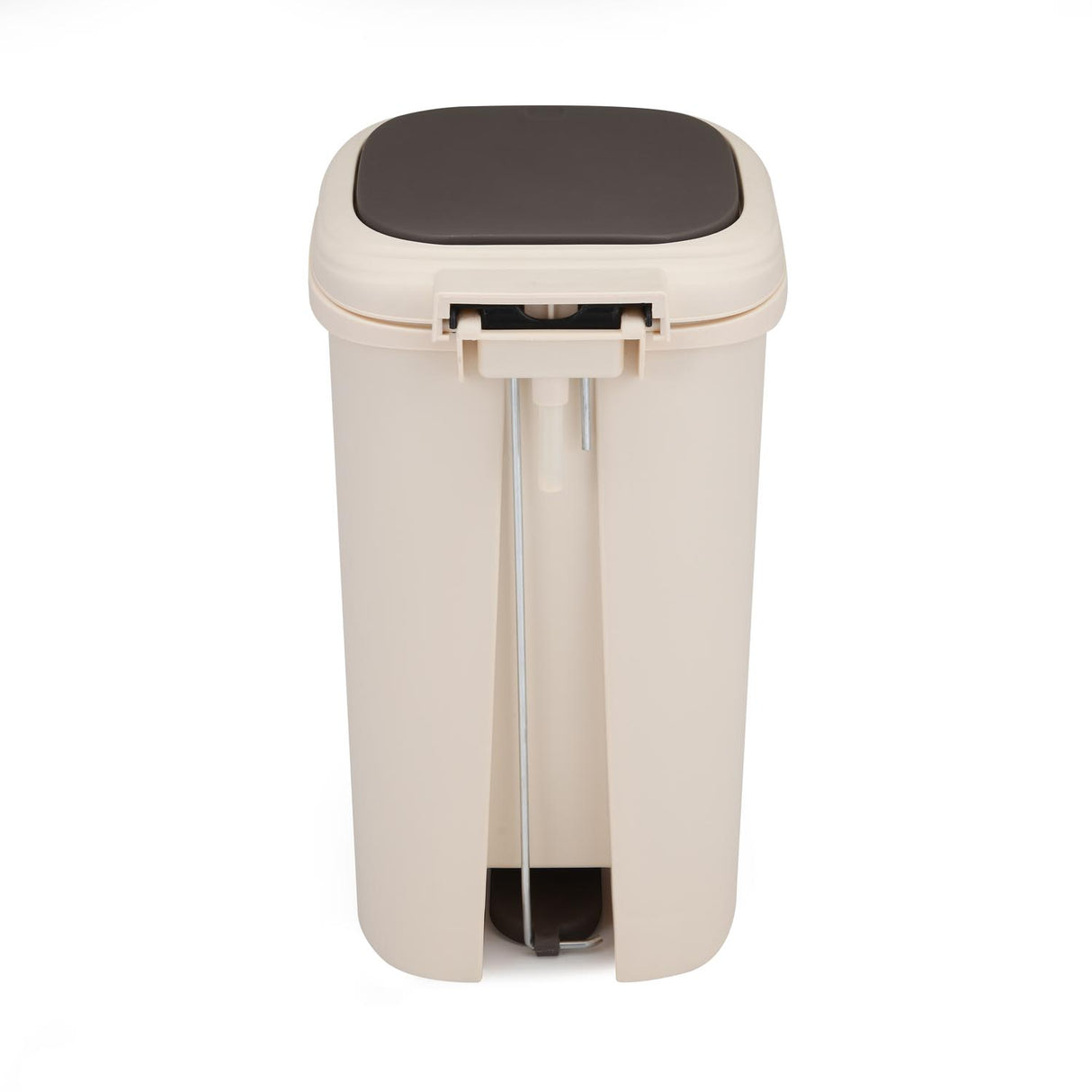 Pedal Press 8 L Polypropylene Dustbin- Beige