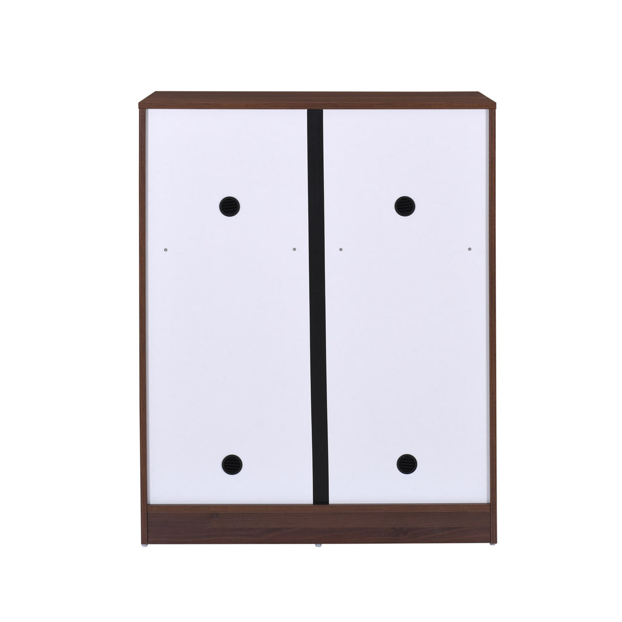 Rova Engineered Wood Shoe Cabinet (Walnut) – Back View