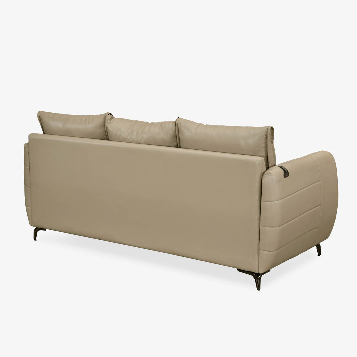 Infinia 3 Seater Leatherette Sofa- Beige