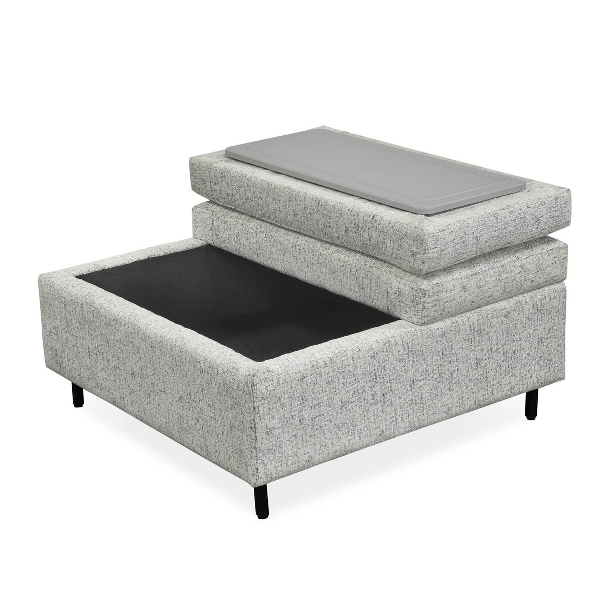 Infinia Fabric Reversible Ottoman- Off White