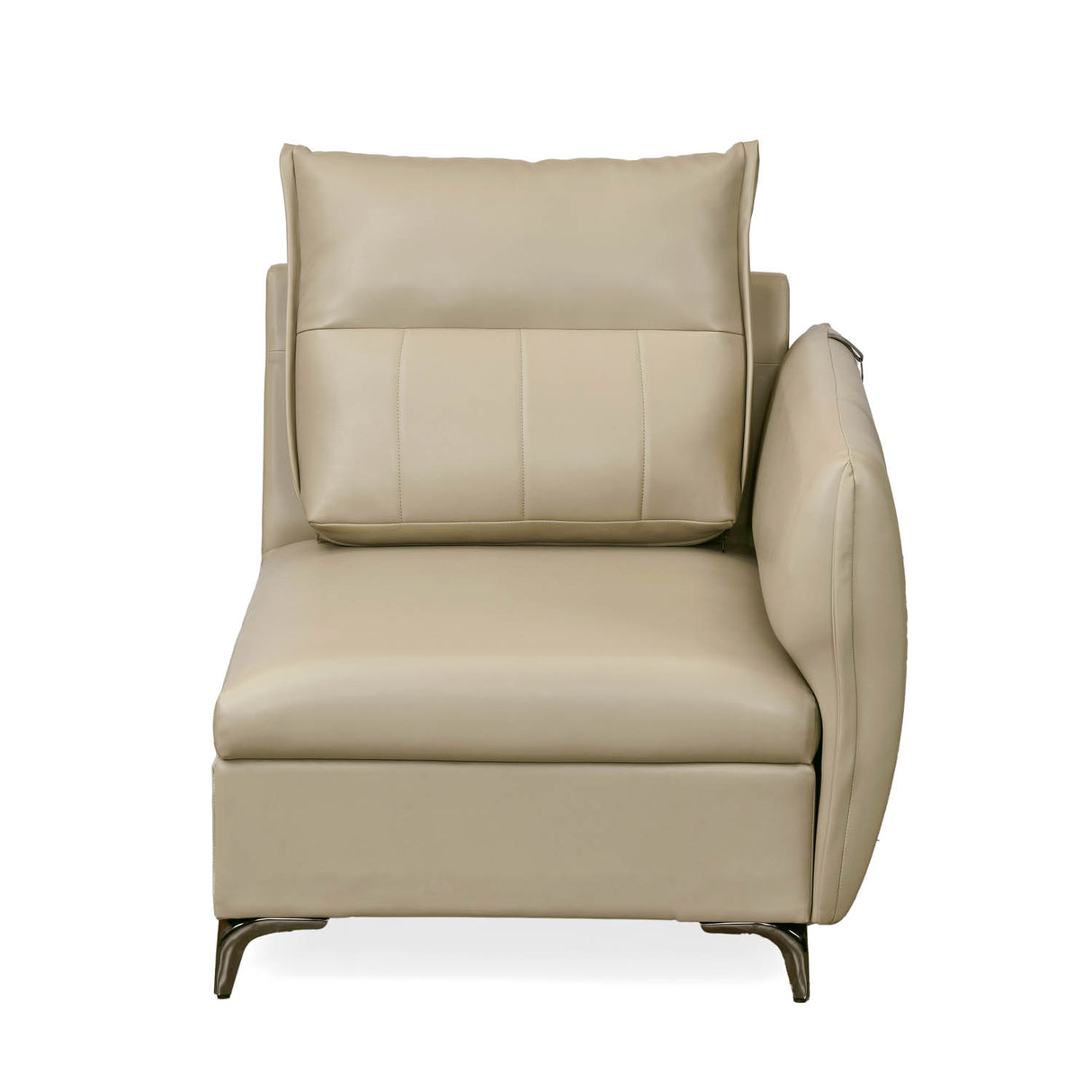 Infinia 1 Seater Leatherette Sofa with Left Arm- Beige