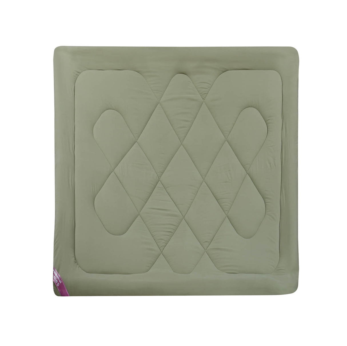 Polyester Reversible Solid Double Comforter- Green