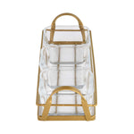 Set of 3 Serving Glass bowls with Tray- Transparent