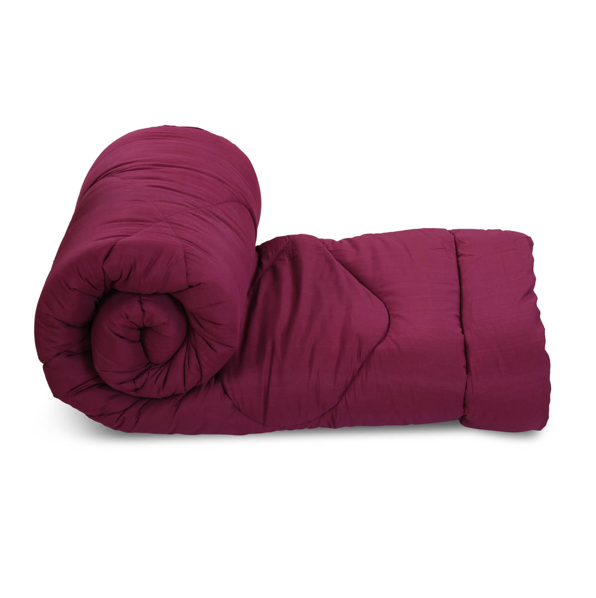 Polyester Reversible Solid Double Comforter- Pink