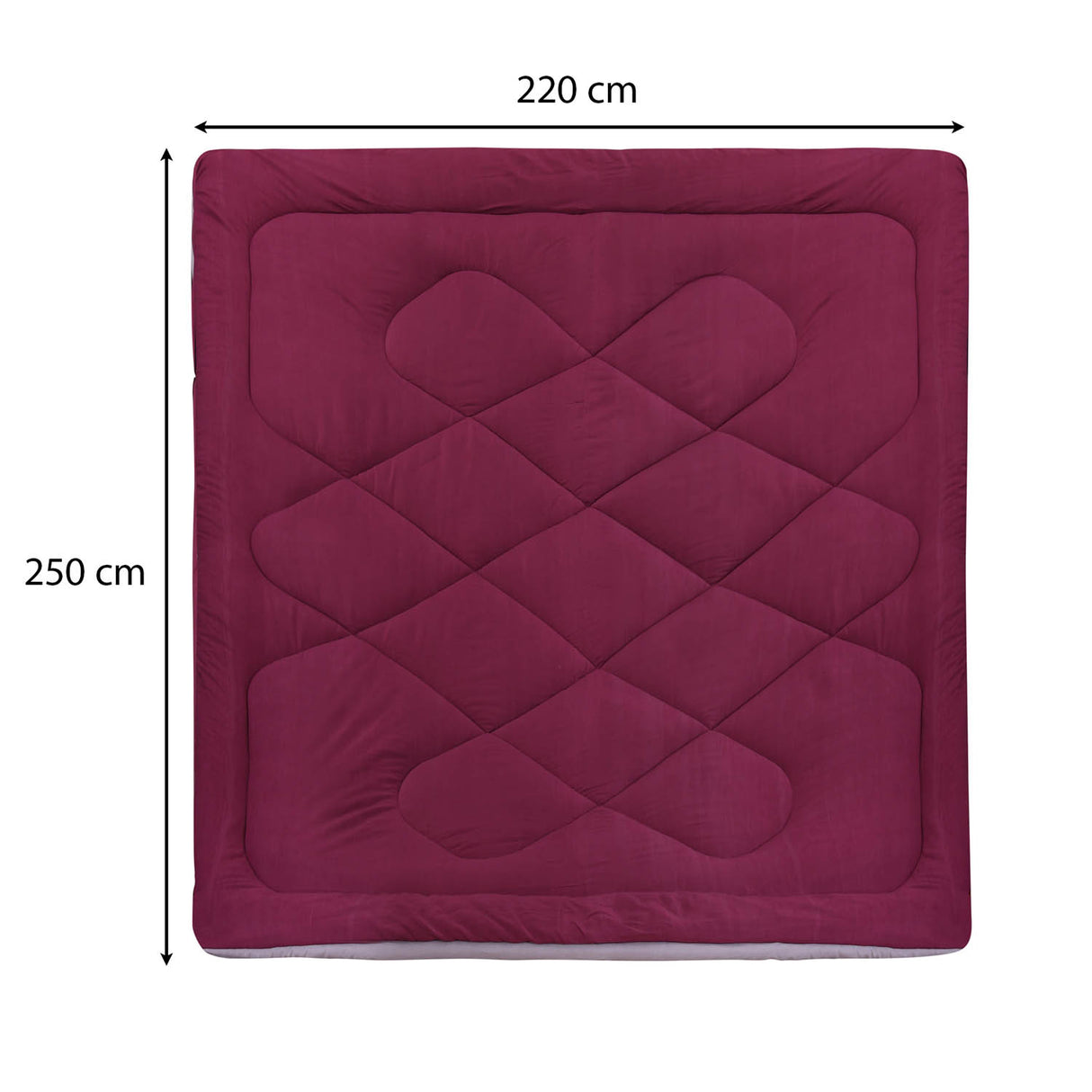 Polyester Reversible Solid Double Comforter- Pink