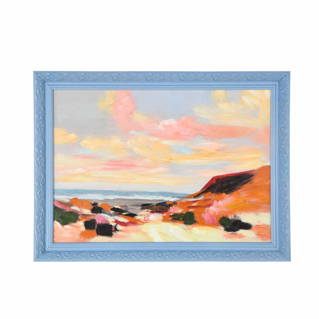 Seaside Panorama Canvas Wall Painting- Multicolor