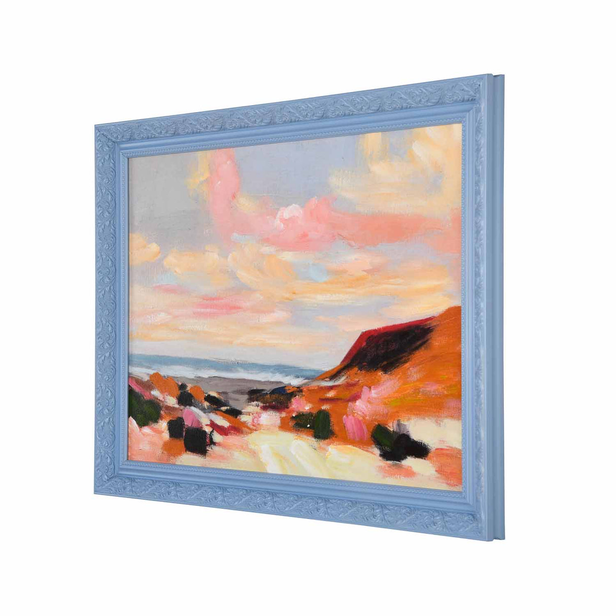 Seaside Panorama Canvas Wall Painting- Multicolor