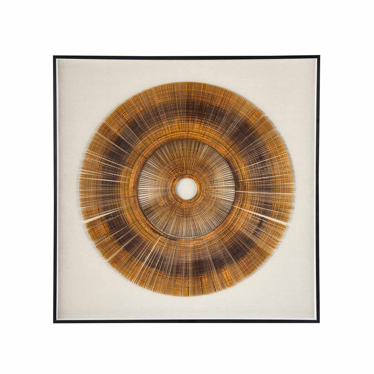 Ecliptic Chakra Glass Wall Décor- Brown