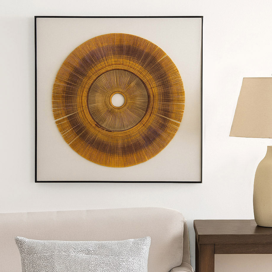 Ecliptic Chakra Glass Wall Décor- Brown