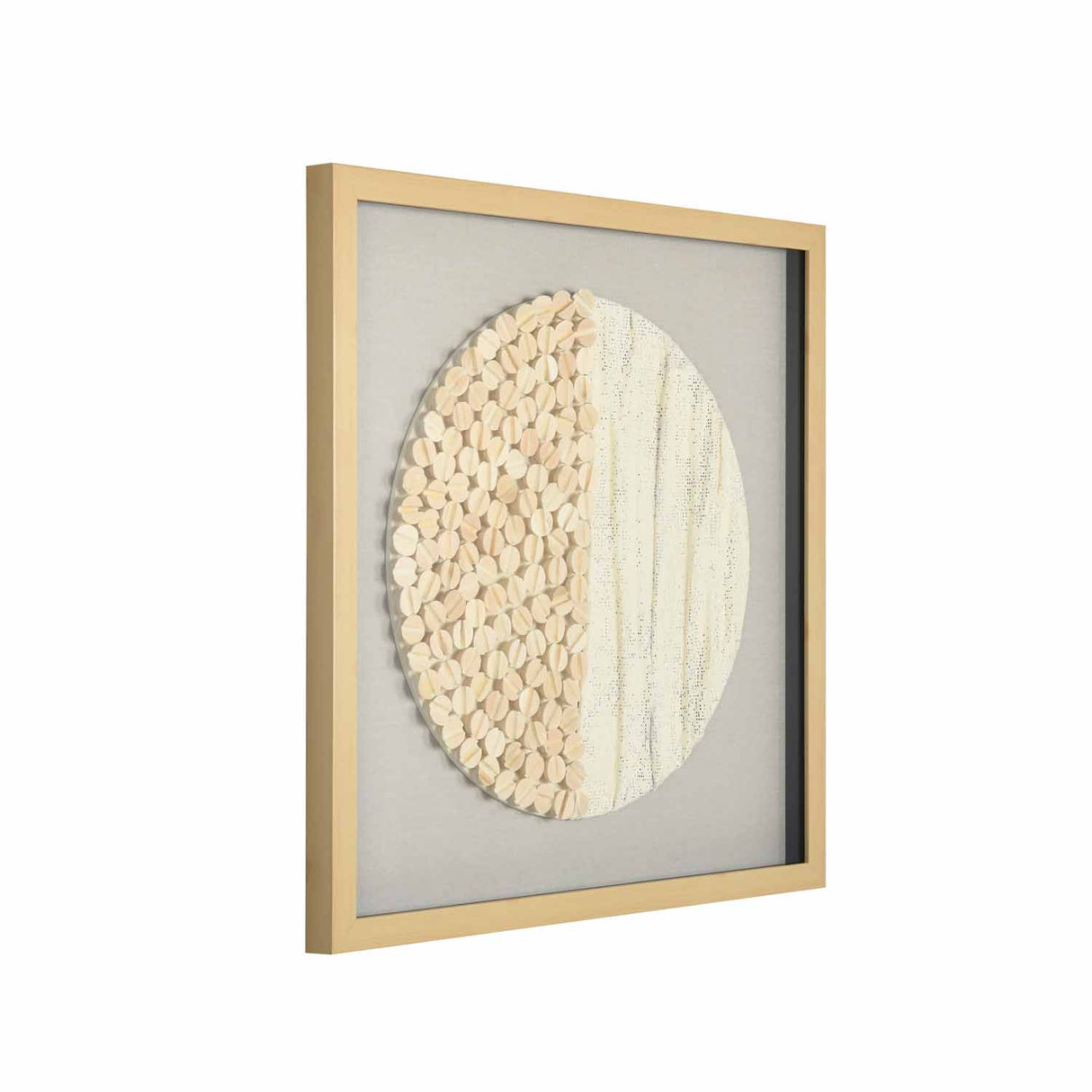 Shell Art Glass Wall Décor- Beige