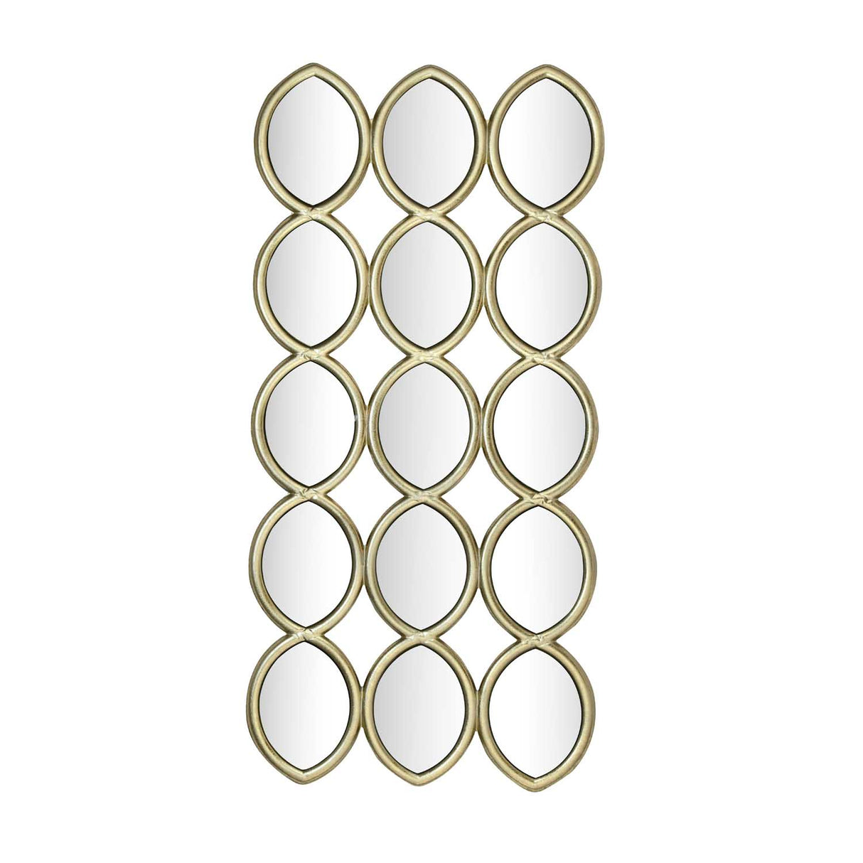 Oval Mirrors Wall Décor- Gold