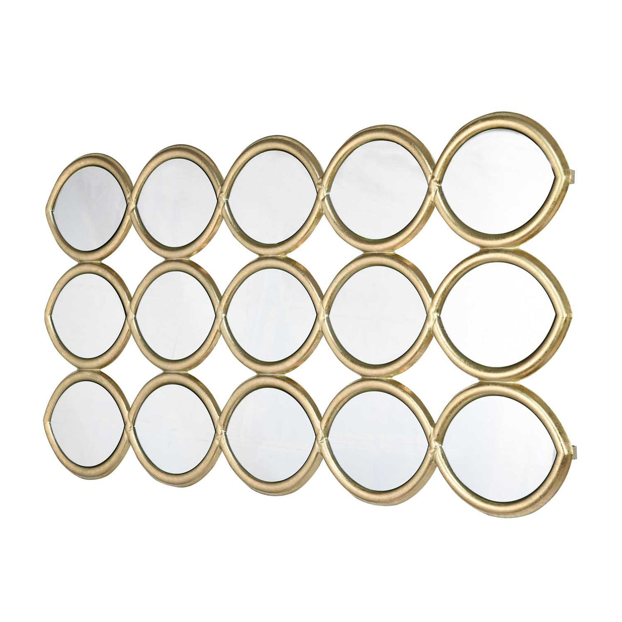 Oval Mirrors Wall Décor- Gold