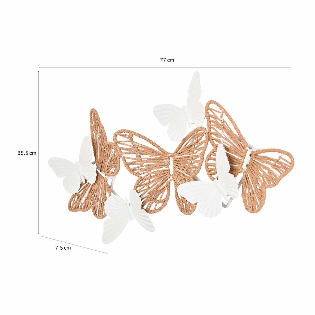 Butterfly Wall Décor- White and Brown