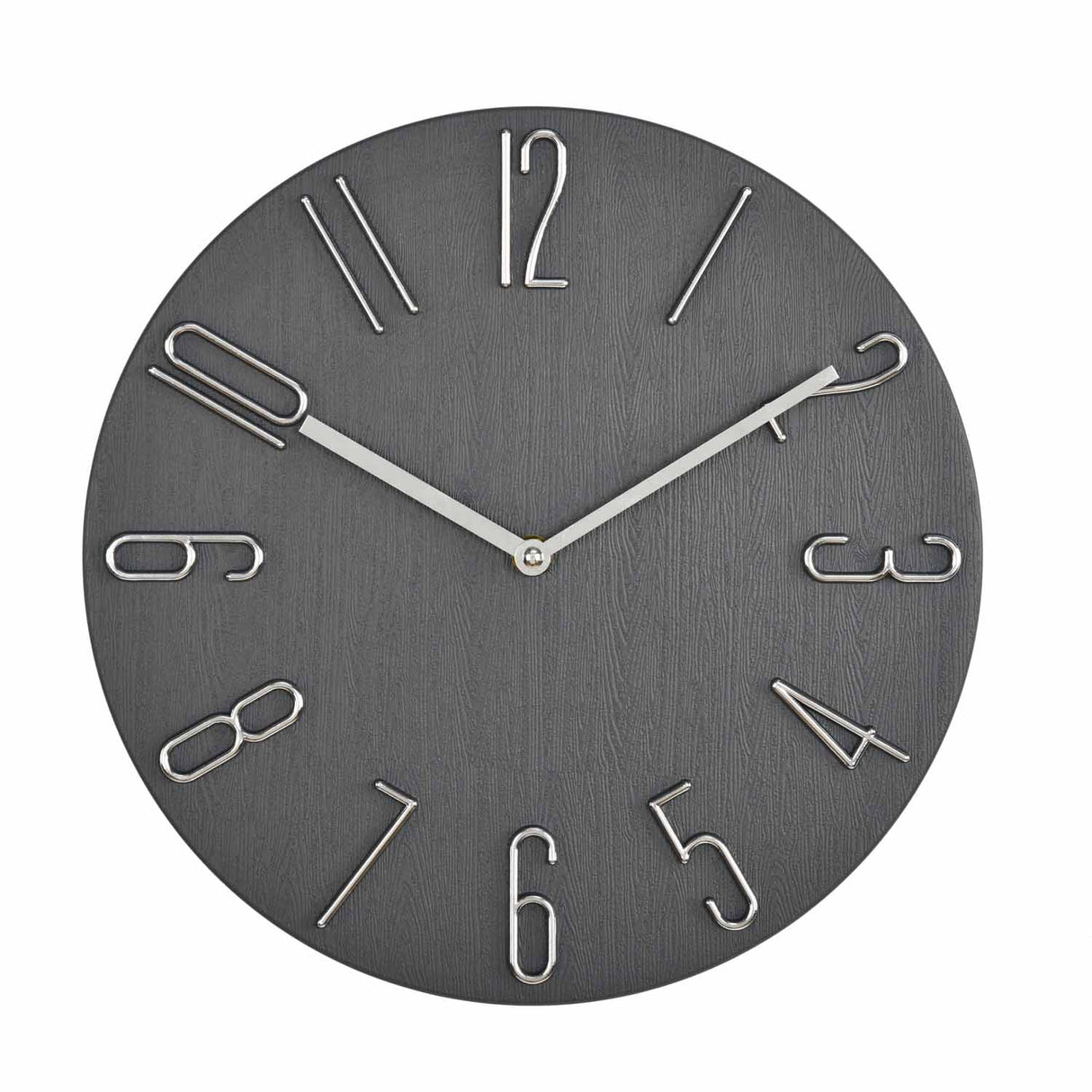 3D Numeric Plastic Modern Wall Clock- Black