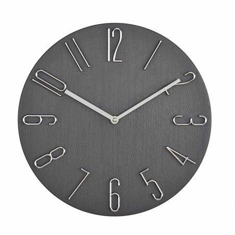 3D Numeric Plastic Modern Wall Clock- Black