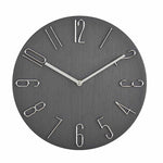 3D Numeric Plastic Modern Wall Clock- Black