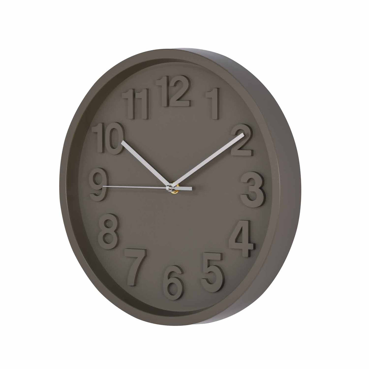 3D Numeric Plastic Wall Clock- Grey