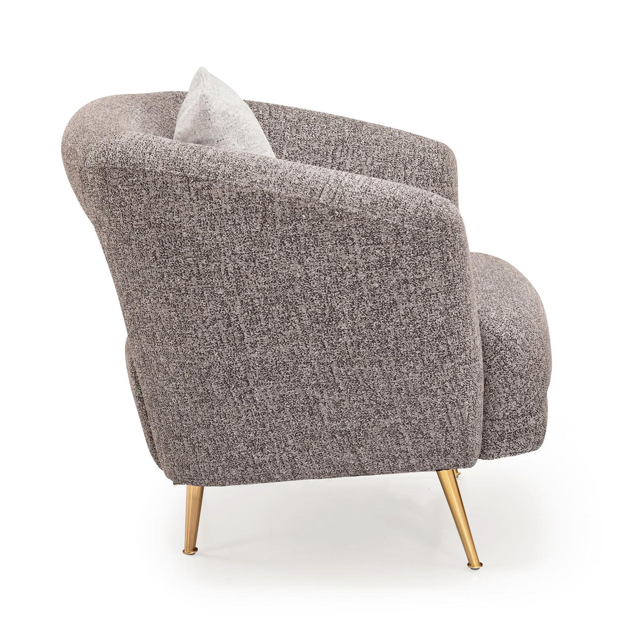 Giorgio Arm Chair Textured Fabric- Brown