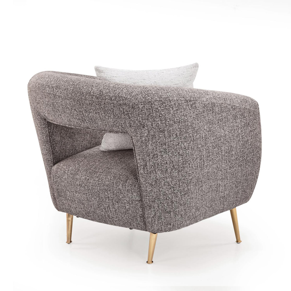 Giorgio Arm Chair Textured Fabric- Brown