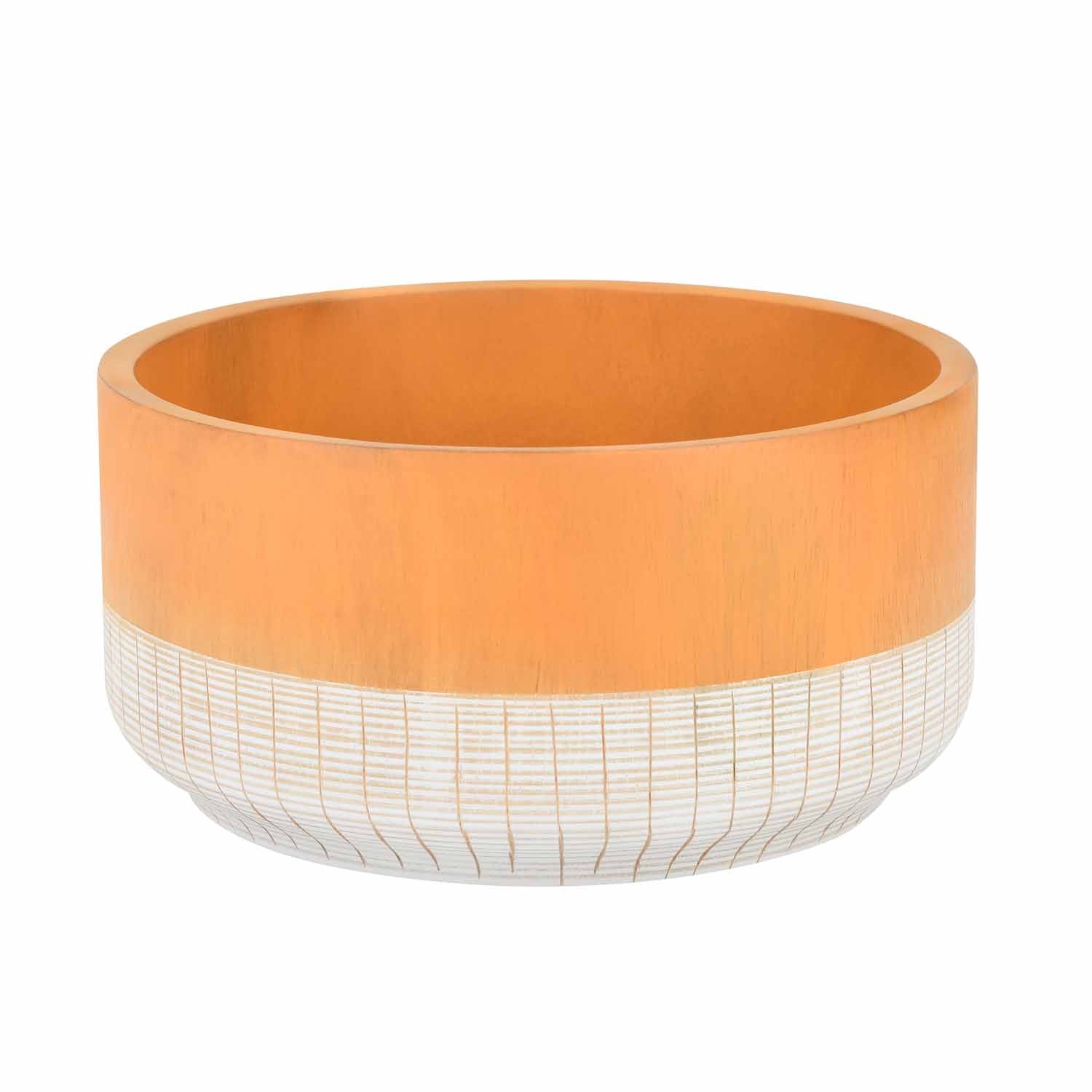 Decorative Dual Tone Urli- Brown and White