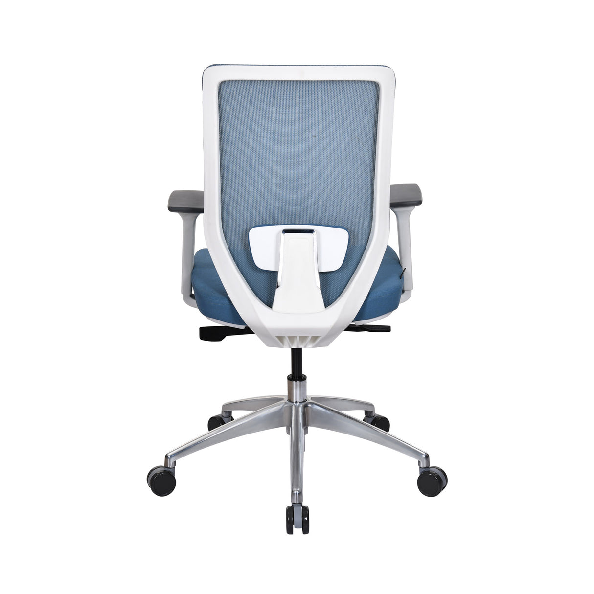 Poise Pro Mid Back Mesh Chair- White and Blue