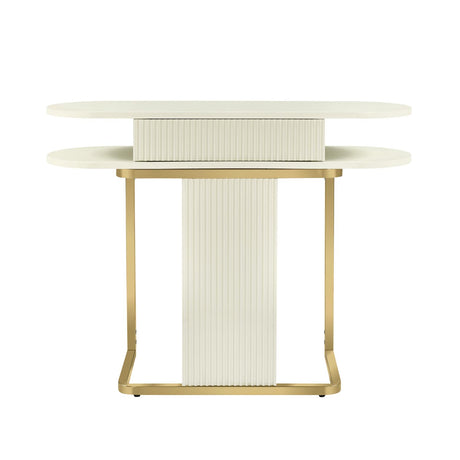 Nix Console Table (Ivory White)