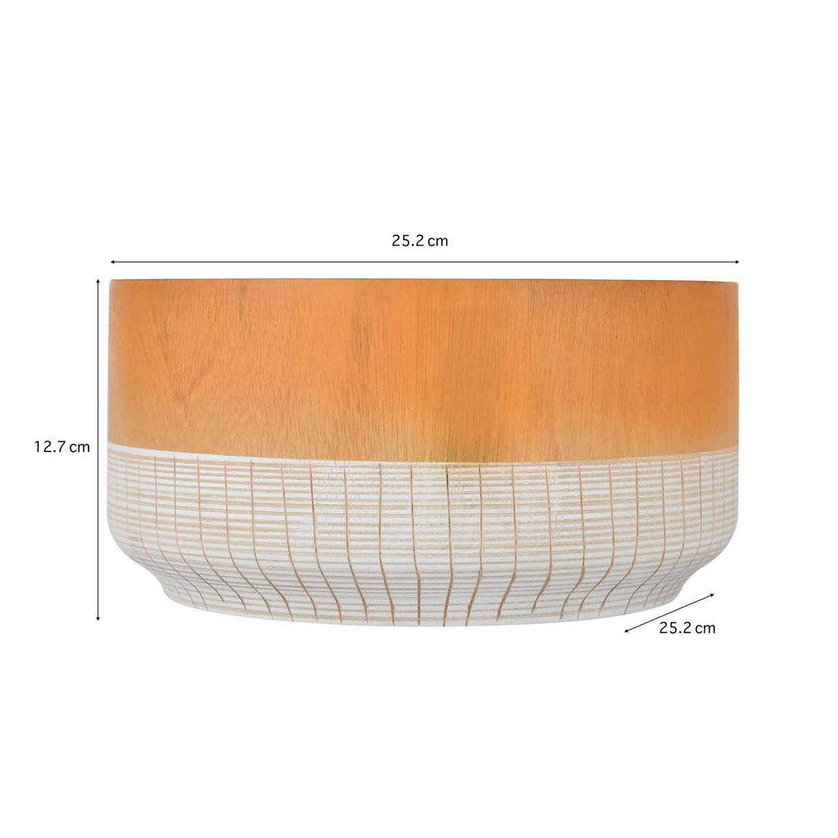 Decorative Dual Tone Urli- Brown and White