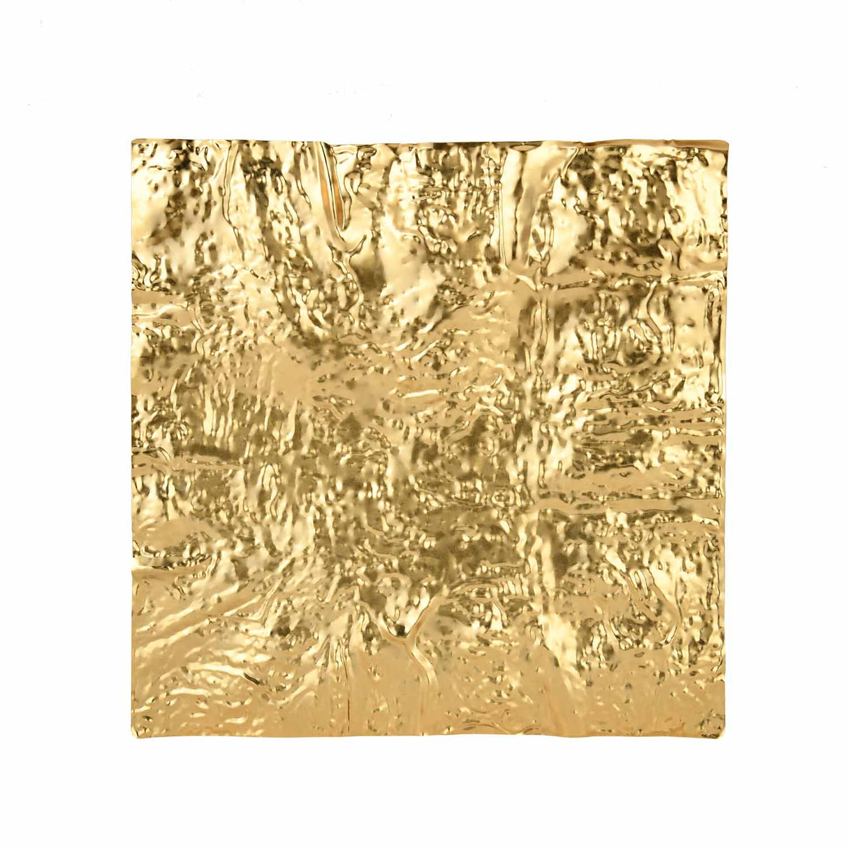 Wrinkled Panel Metal Wall Décor- Gold