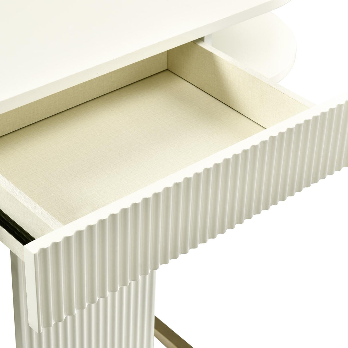 Nix Console Table (Ivory White)