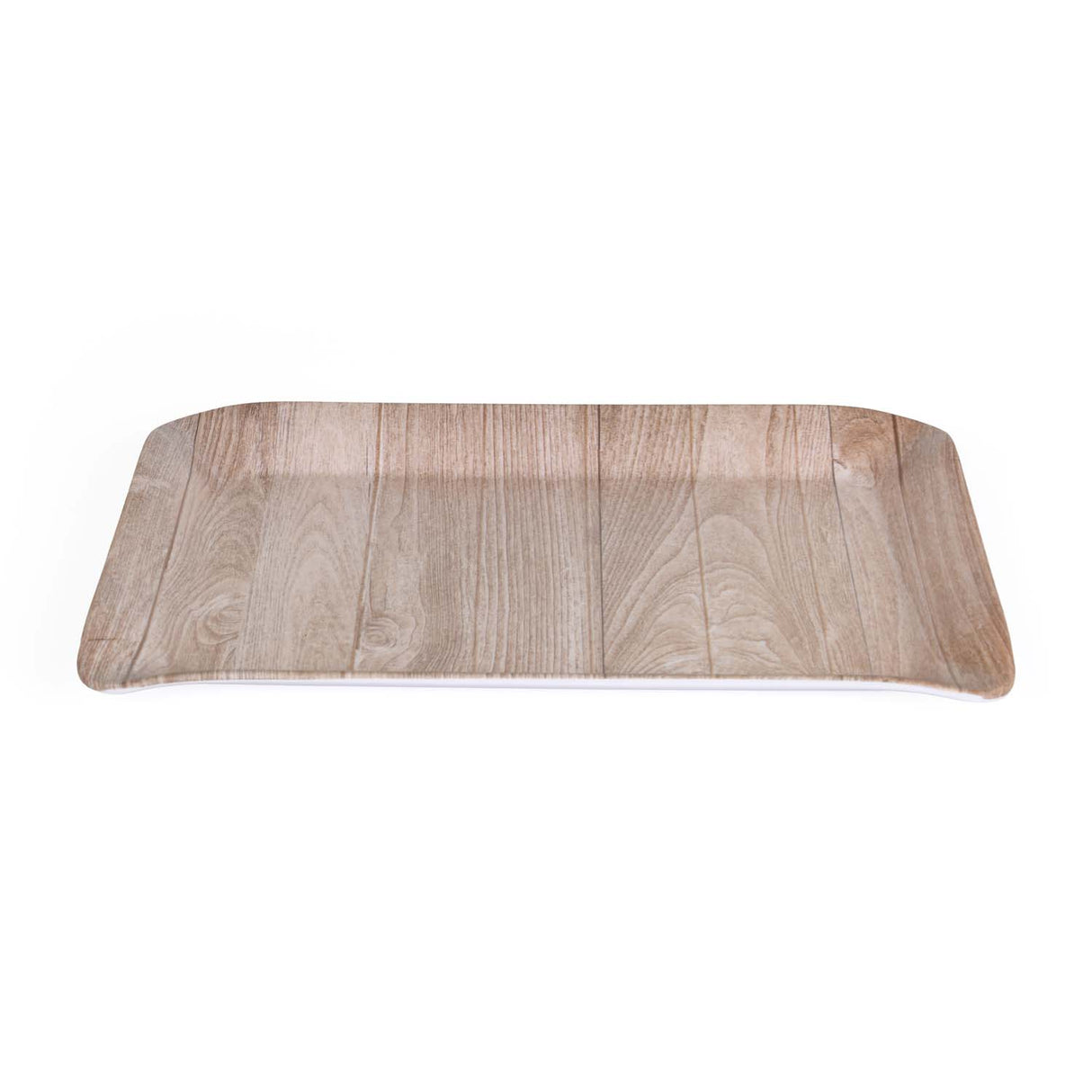 Square Shaped Melamine Serving Tray Medium- Beige