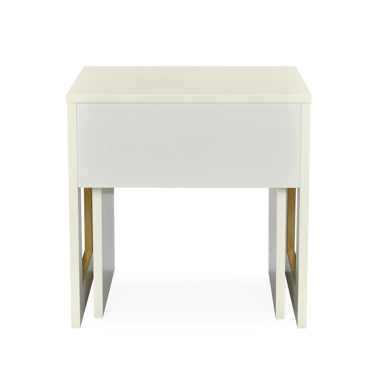 Ivory white table with gold accents 2