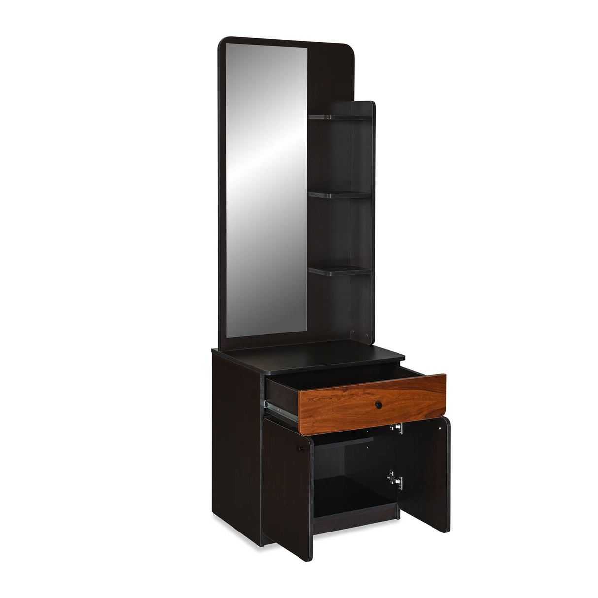 Raven Wooden Dressing Table with Mirror- Wenge