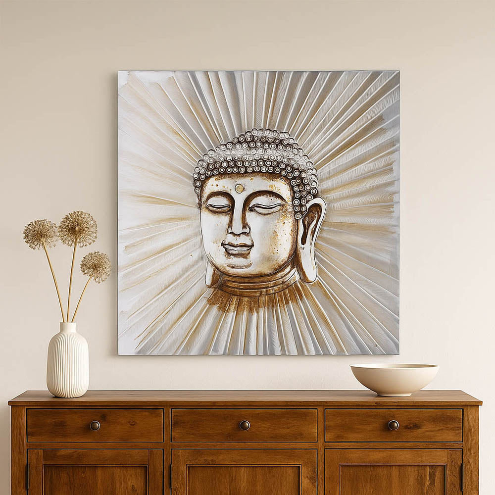 Buddha Painting Emboss- Gold