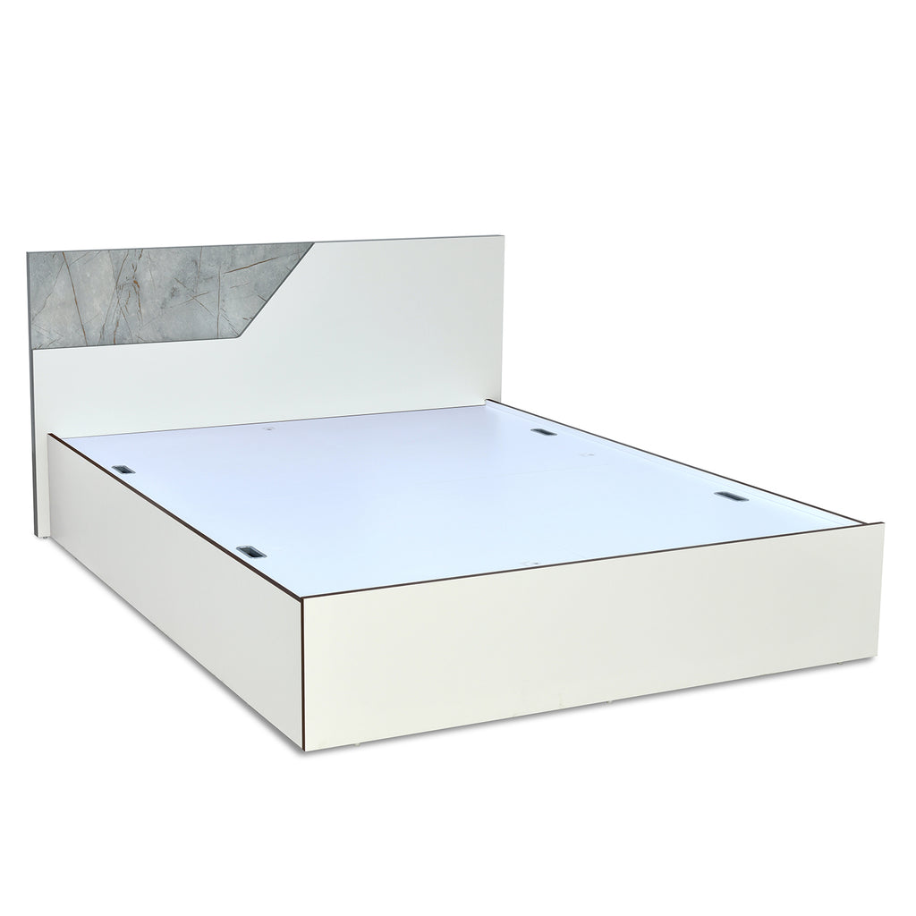 Asta Max Bed with Box Storage (White)