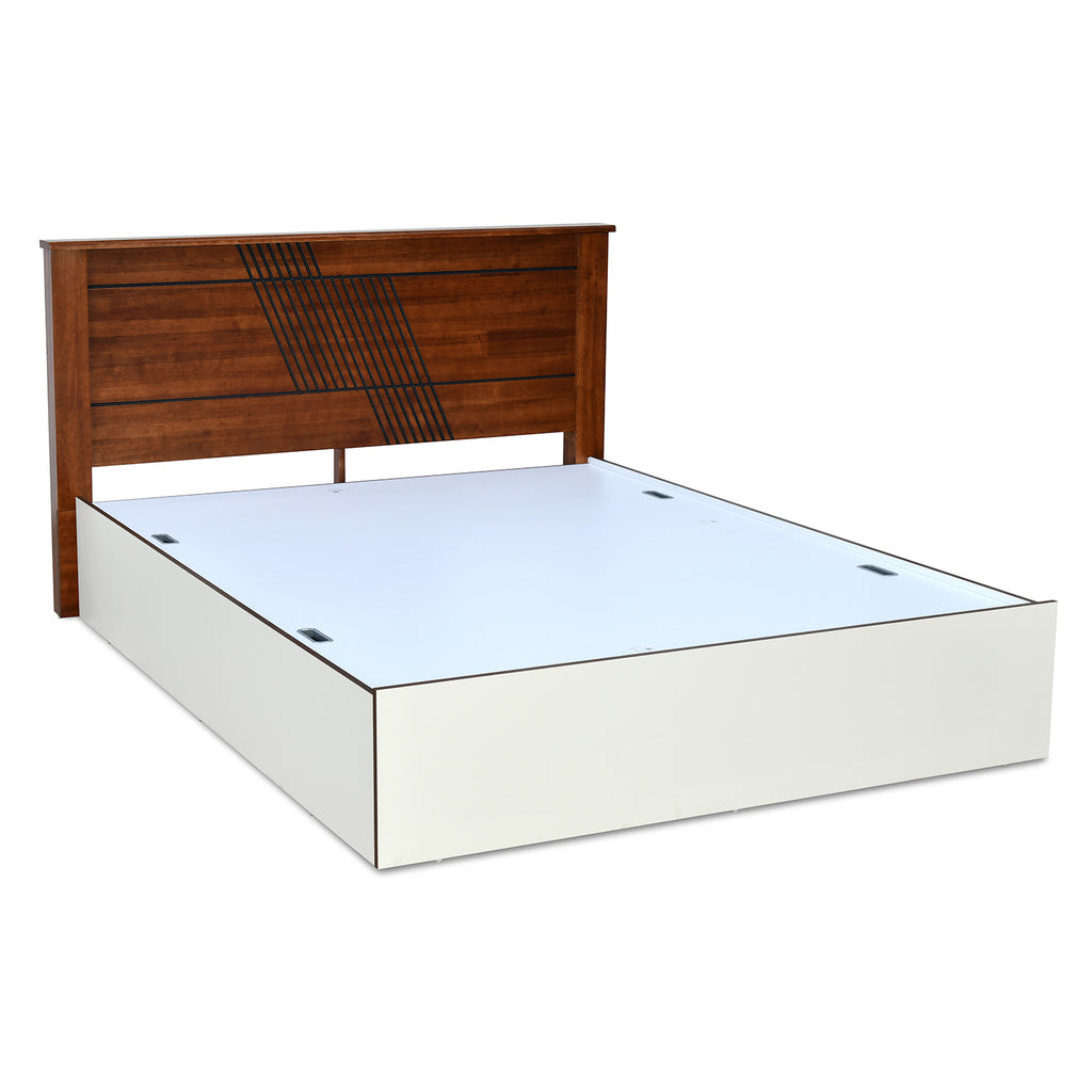 Electra Max Solid wood Bed with Box Storage (White)