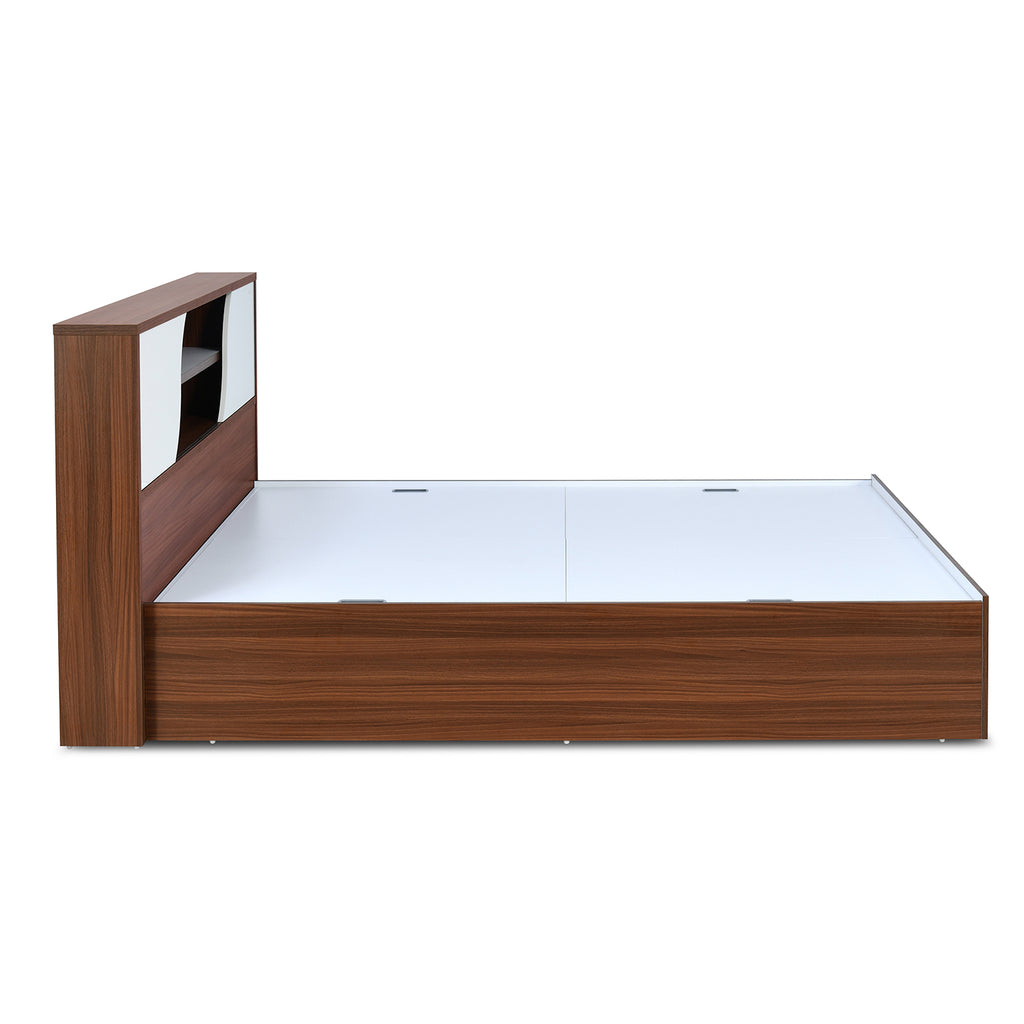 Malcom Max Bed with Box Storage (Walnut)