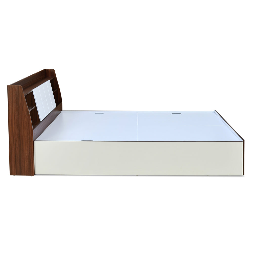Ornate Max Bed with Box Storage (White)
