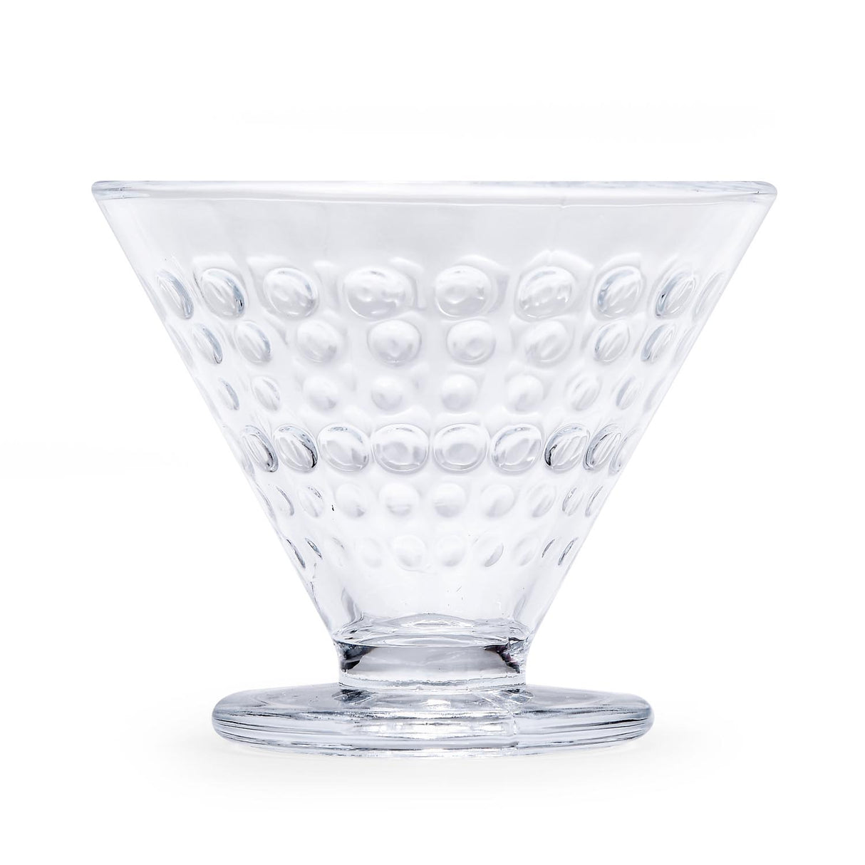Elegant Dotted Pattern 120 ml Ice Cream Bowl Set of 6- Transparent