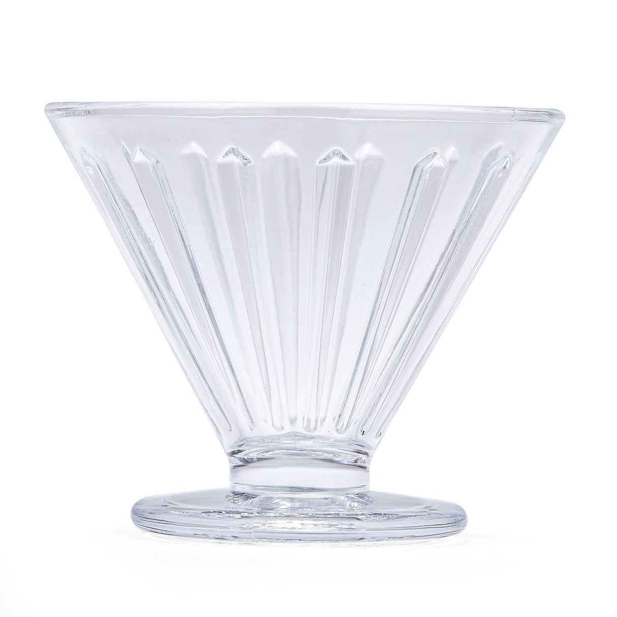 Elegant Striped Pattern 120 ml Ice Cream Bowl Set of 6- Transparent