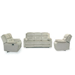 Rosia 3 Seater Manual Recliner Sofa (Light Brown)