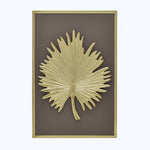 Palm Leaf Metal & MDF Wall Art (Gold & Brown)
