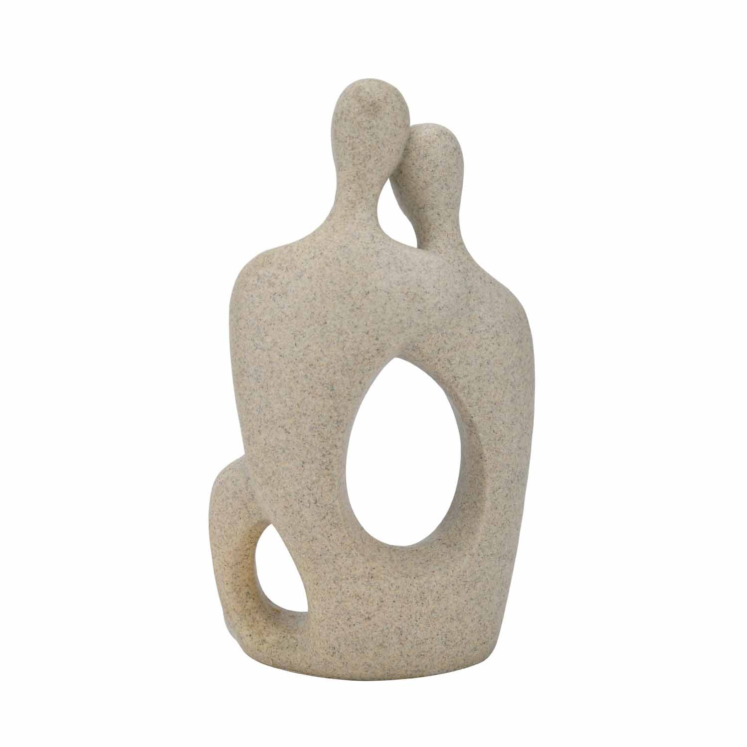Family Trio Decorative Polyresin Showpiece- Sand Brown