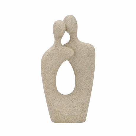 Abstract Couple Decorative Polyresin Showpiece- Sand Brown