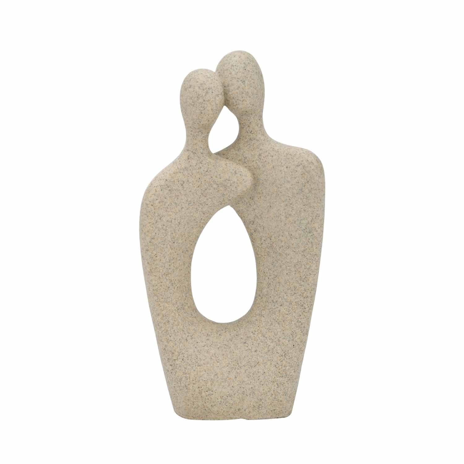 Abstract Couple Decorative Polyresin Showpiece- Sand Brown