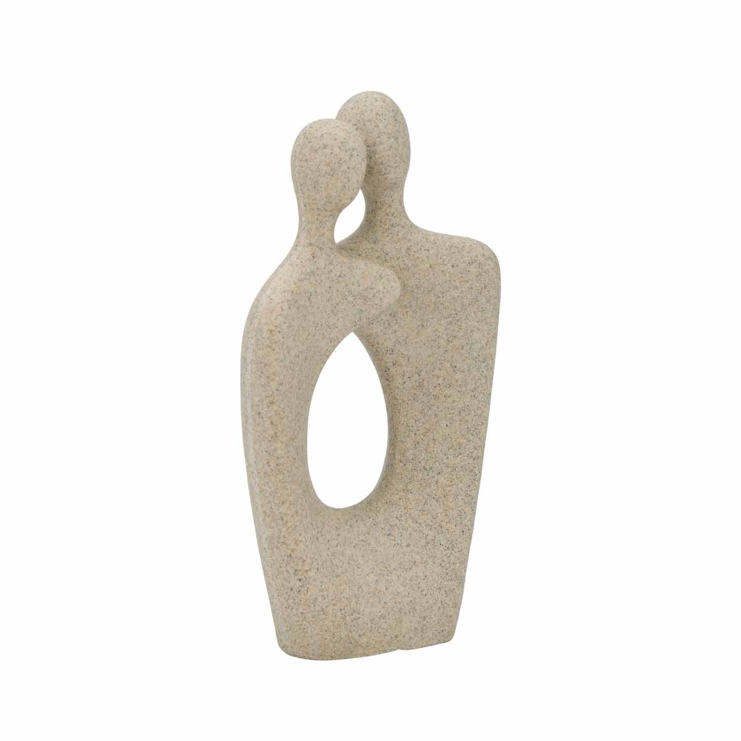 Abstract Couple Decorative Polyresin Showpiece- Sand Brown