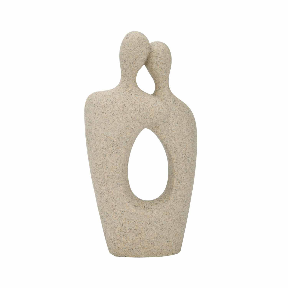 Abstract Couple Decorative Polyresin Showpiece- Sand Brown