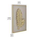 Pinnate Leaf Metal & MDF Wall Art (Gold & Peach)