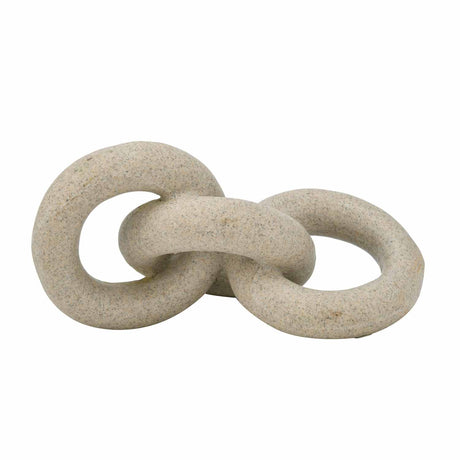 Decorative Chain Polyresin Table Décor Large Showpiece- Sand Brown