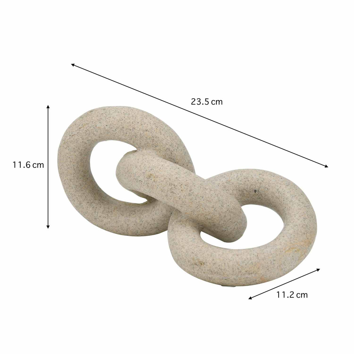 Decorative Chain Polyresin Table Décor Large Showpiece- Sand Brown